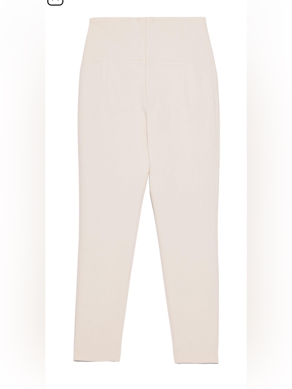 High Rise Tapered Pants — Ecru